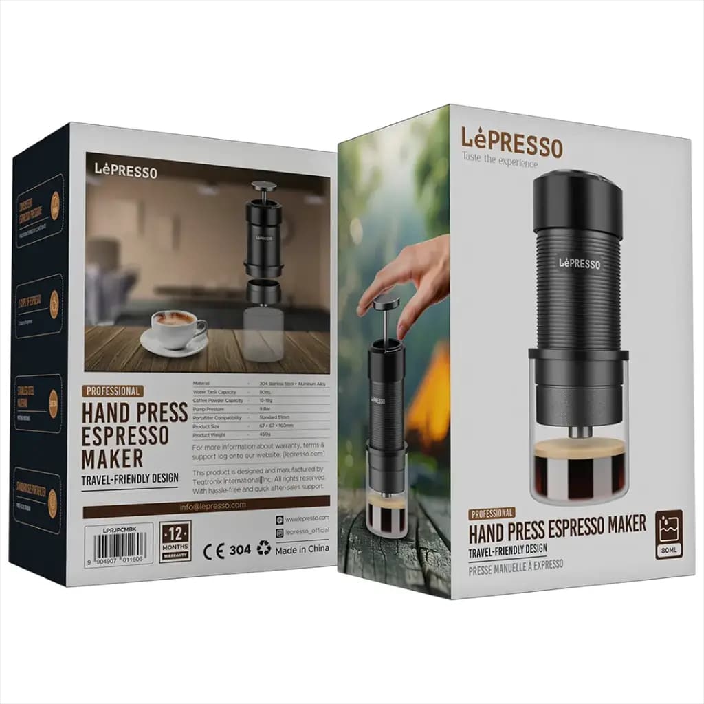 اسپرسوساز دستی قابل حمل لپرسو(LPRJPCMBK)Lepresso Hand Press Espresso Maker – Black — تصویر ۵