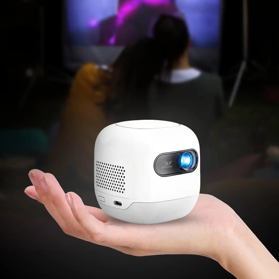 مینی ویدئو پروژکتور قابل حمل پاورولوژی(PWMPM2WH)Powerology Mini Beam Portable Projector – White — تصویر ۴