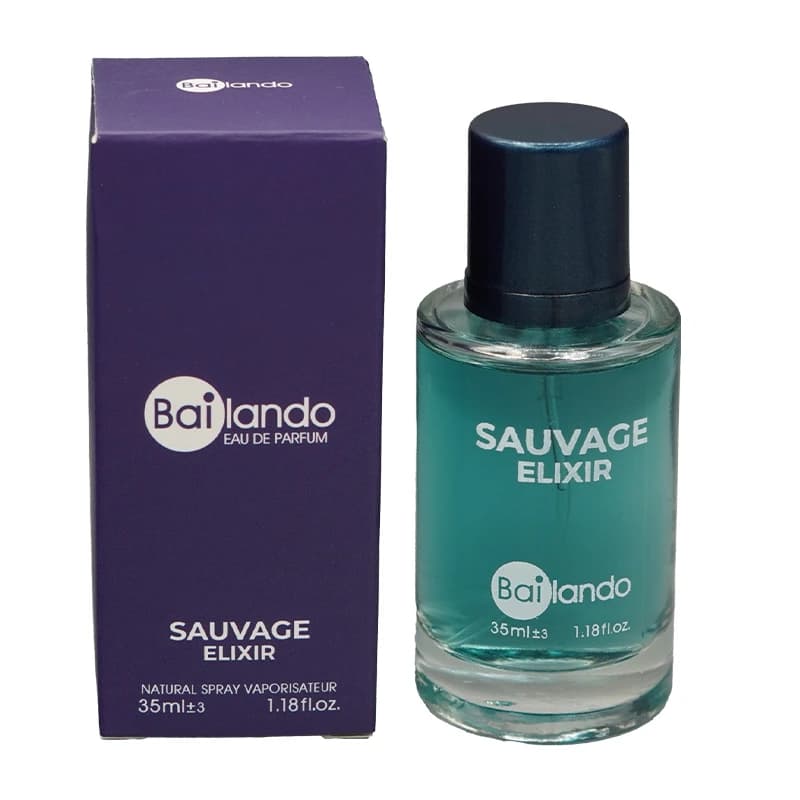 عطر جیبی مردانه بایلندو مدل SAUVAGE ELIXIR حجم 35 میلیلیتر — تصویر ۲
