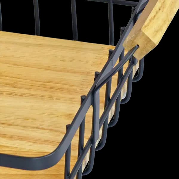 سبد میوه یا نظم دهنده آشپزخانه چوب رابر مربع — تصویر ۳
