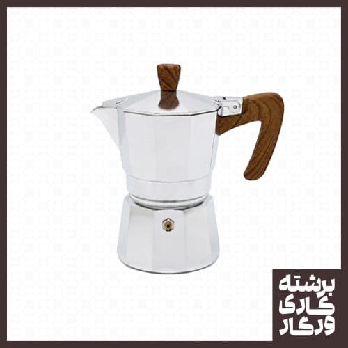موکاپات 6 کاپ آلومینیوم دسته چوبی