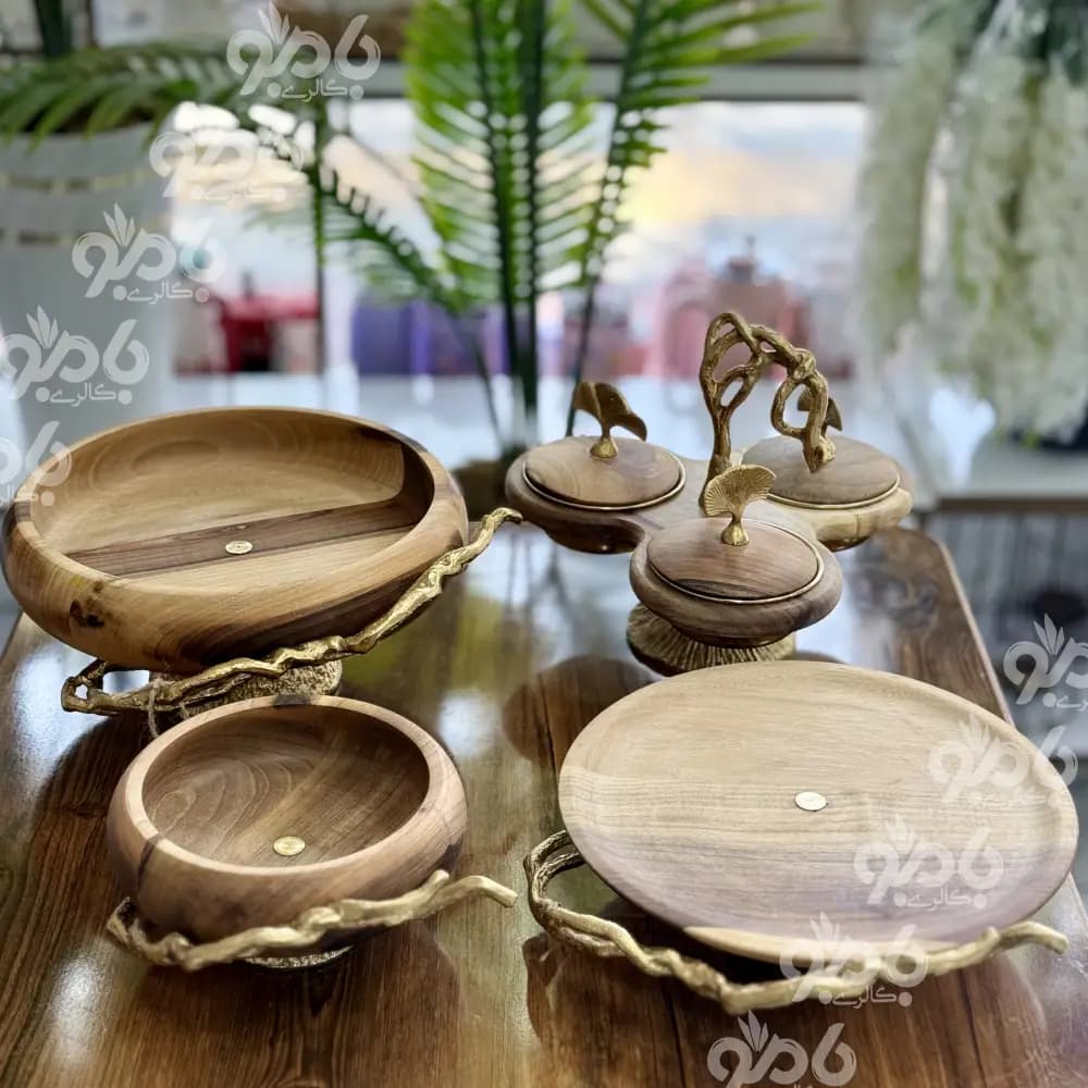 سرویس پذیرایی4تکه درختی طلایی کد750.33