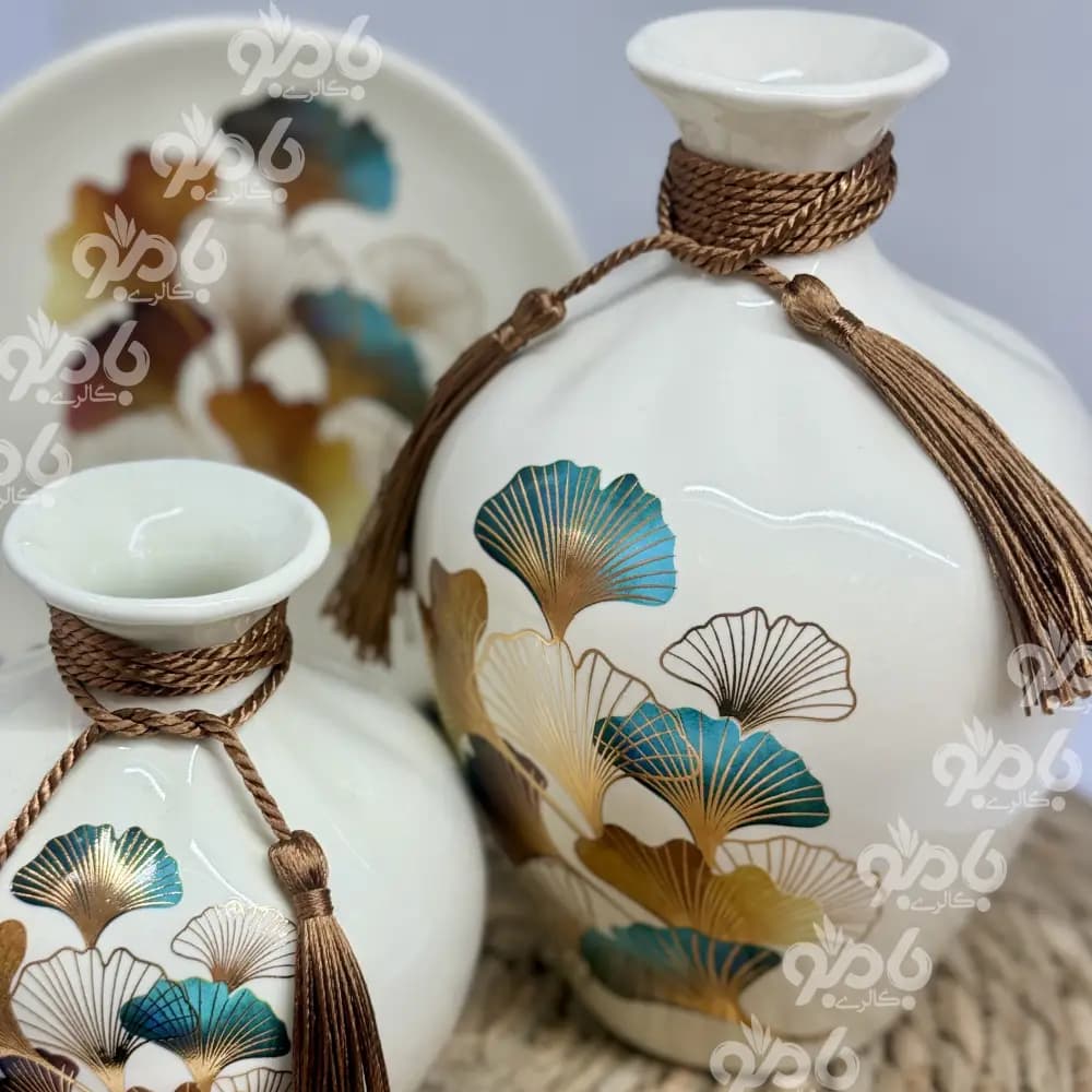 ست 3تکه سرامیکی سالونگ کرم ساده995 — تصویر ۶