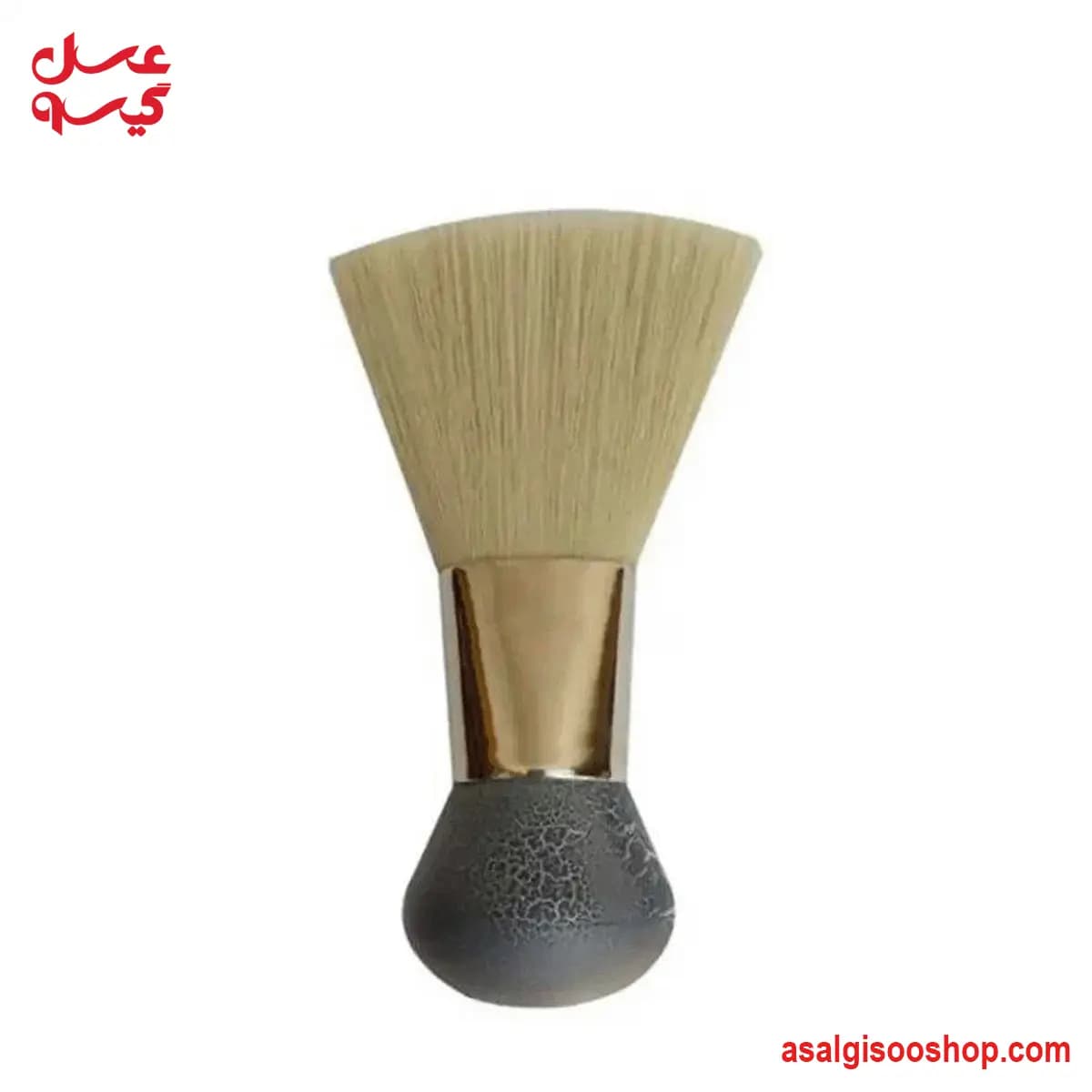 موپران آرایشگاهی جی کات حرفهای با موهای نرم و دسته سبز یشمی | J.Cat Professional Barber Hair Duster Brush – Mopran | کد 3014 — تصویر ۲