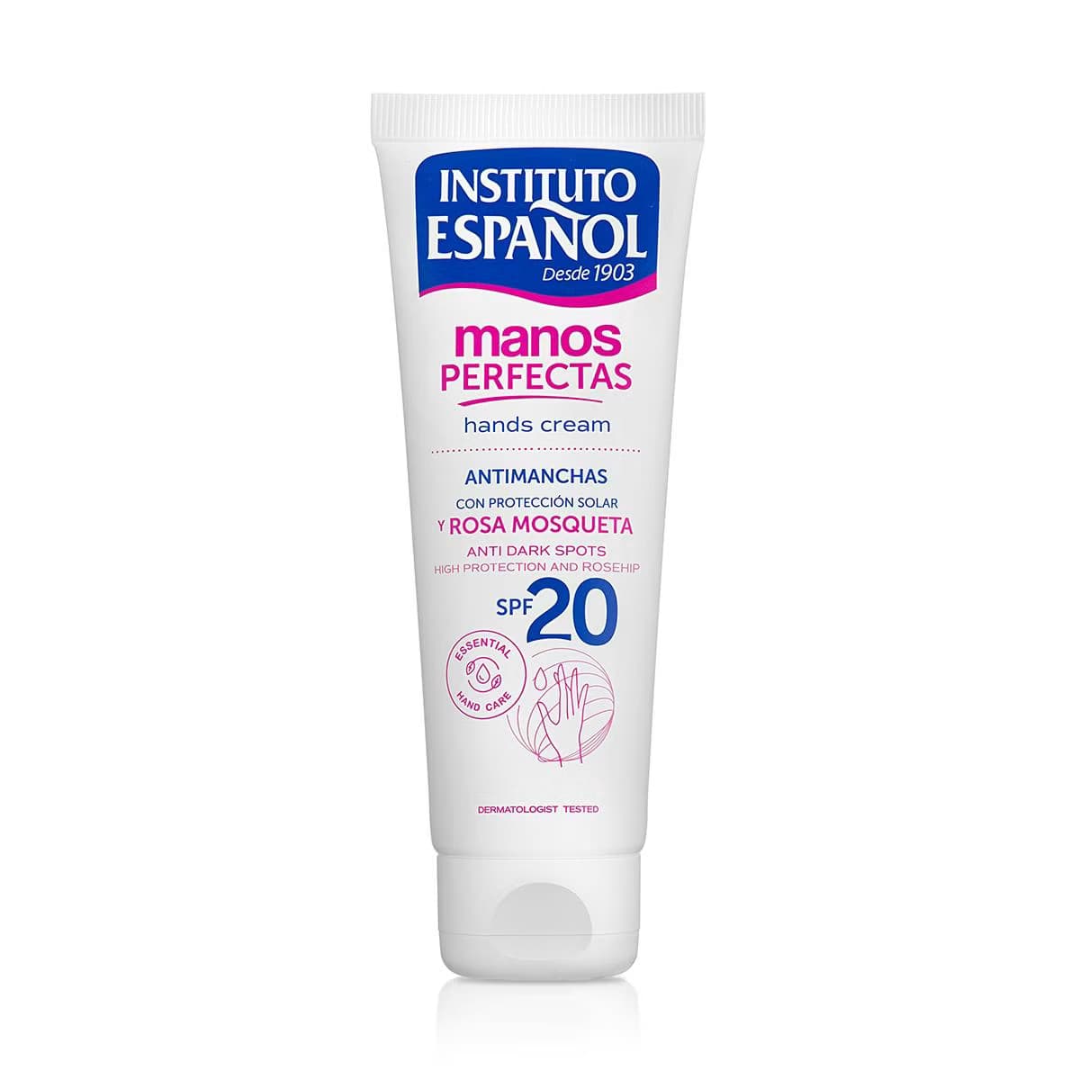 کرم ضد لک و دست روشنکننده با روغن گل رز و SPF20 Crema Antimanchas Rosa Mosqueta SPF20 Manos Perfectas اینستیتوتو اسپانول ۷۵ میل — تصویر ۲