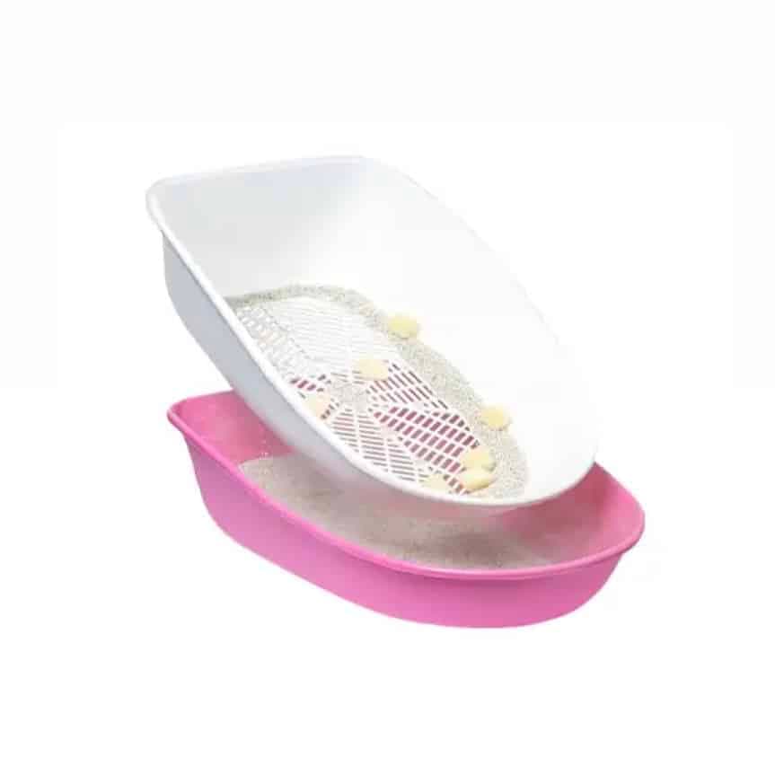 ظرف خاک گربه با توری تخلیه دو لگنه زاریکس — تصویر ۲