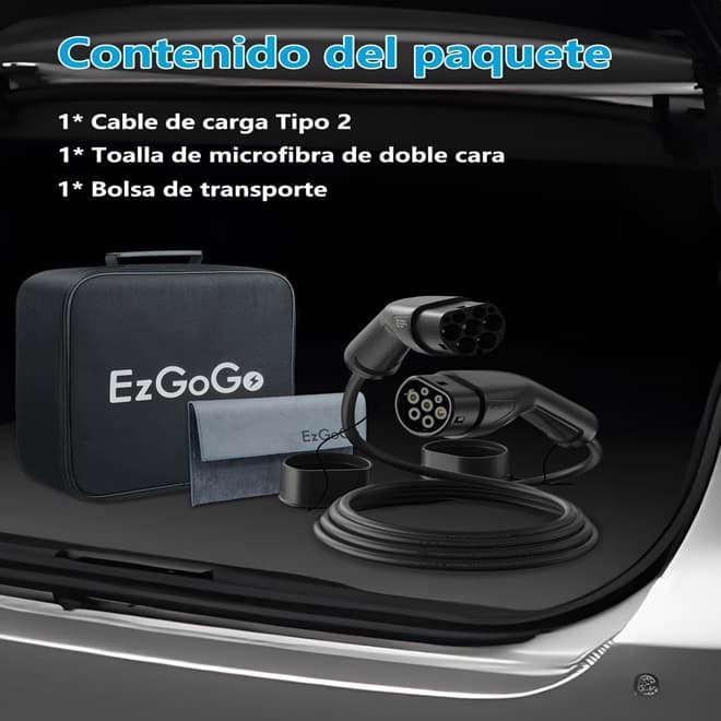 کابل شارژ سریع خودروهای برقی Ezgogo EV نوع ۲ | ۱۶ آمپر، ۱۱ کیلو وات — تصویر ۸