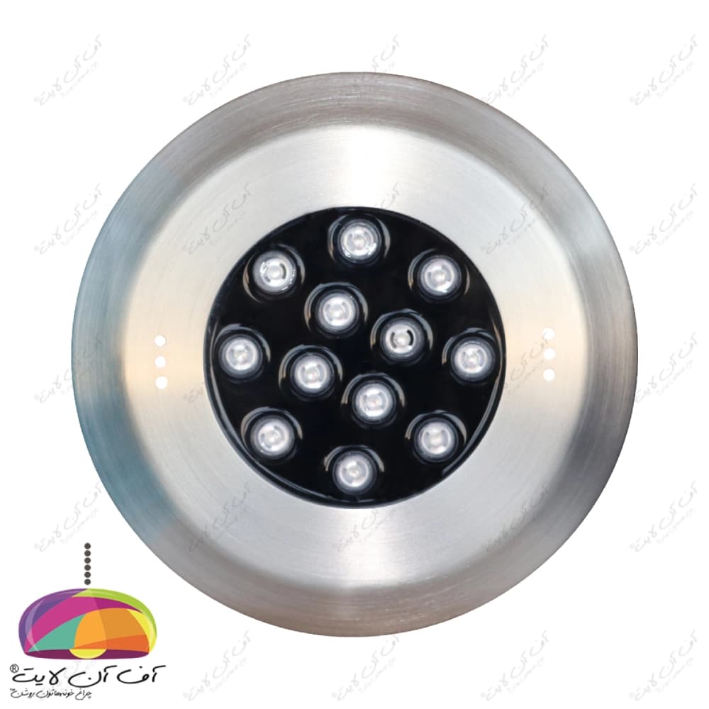 چراغ استخری روکار فلت 36 وات RGB بدنه استیل LEDMAN — تصویر ۳