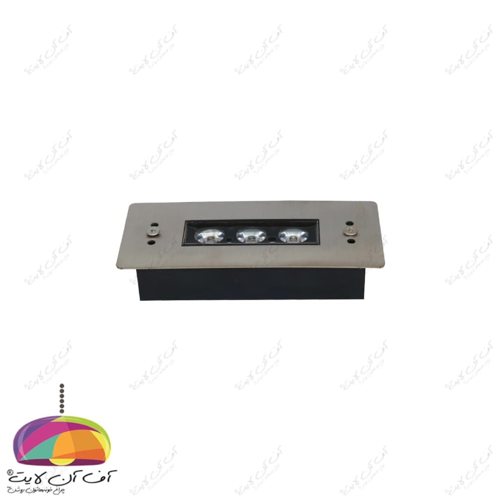 چراغ استخری توکار مستطیل 3 وات بدنه استیل LEDMAN — تصویر ۵