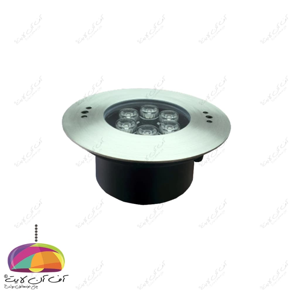 چراغ استخری توکار 12 وات بدنه استیل LEDMAN — تصویر ۶