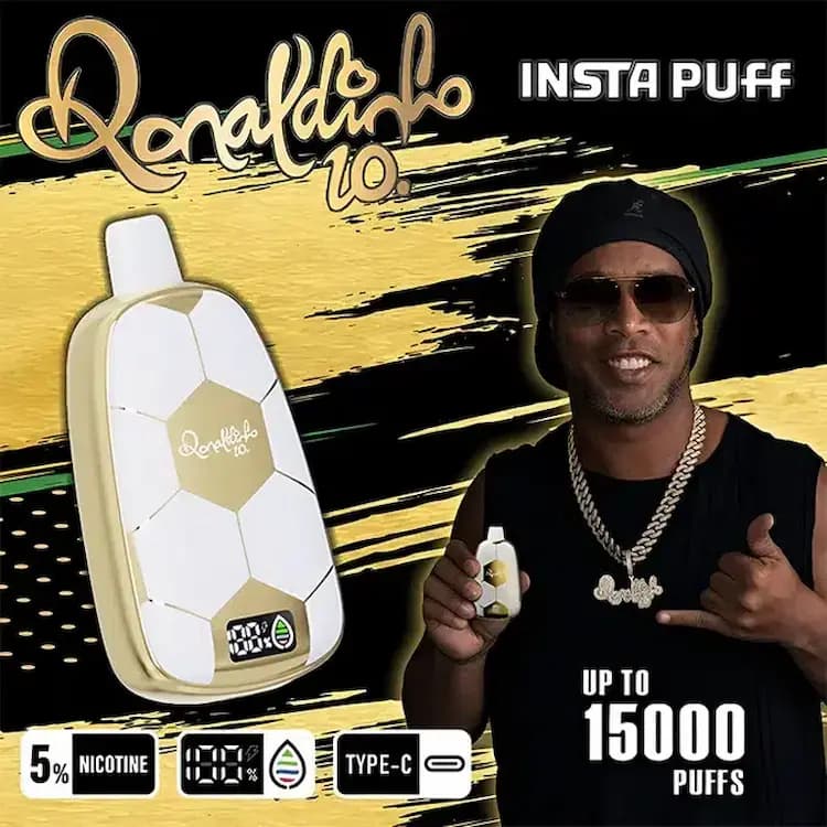 پاد یکبار مصرف Insta Puff X Ronaldinho 15000 | با ۱۸ میلیلیتر مایع