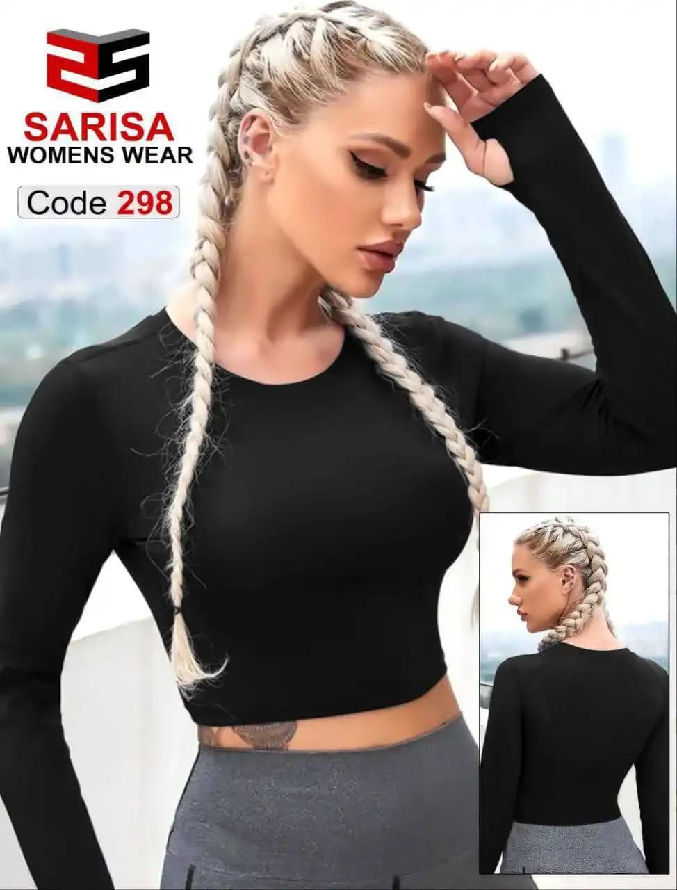 نیم تنه ورزشی زنانه آستین دار | برند SARISA