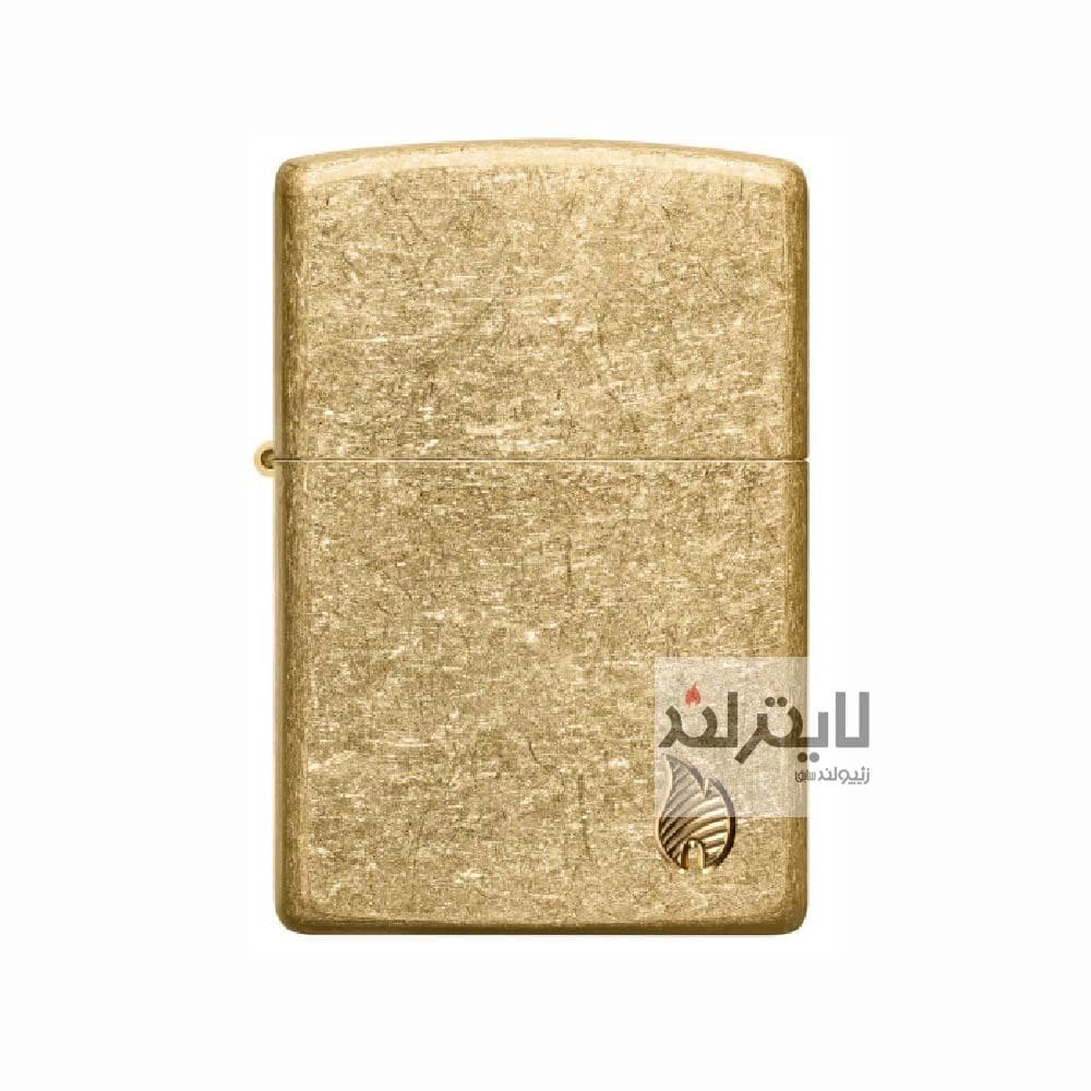 فندک زیپو مدل Armor® Tumbled Brass Flame Design کد 46398 — تصویر ۶