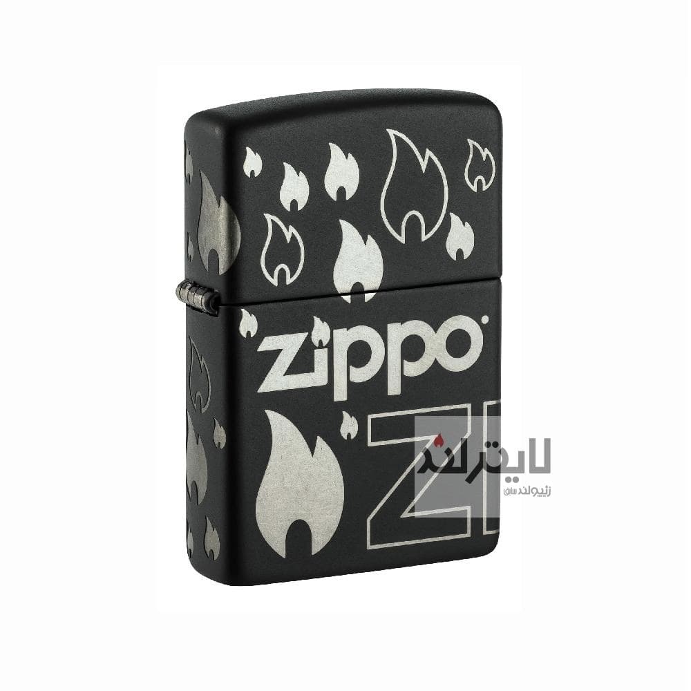 فندک زیپو مشکی مدل طراحی 360درجه کد48908 — تصویر ۳