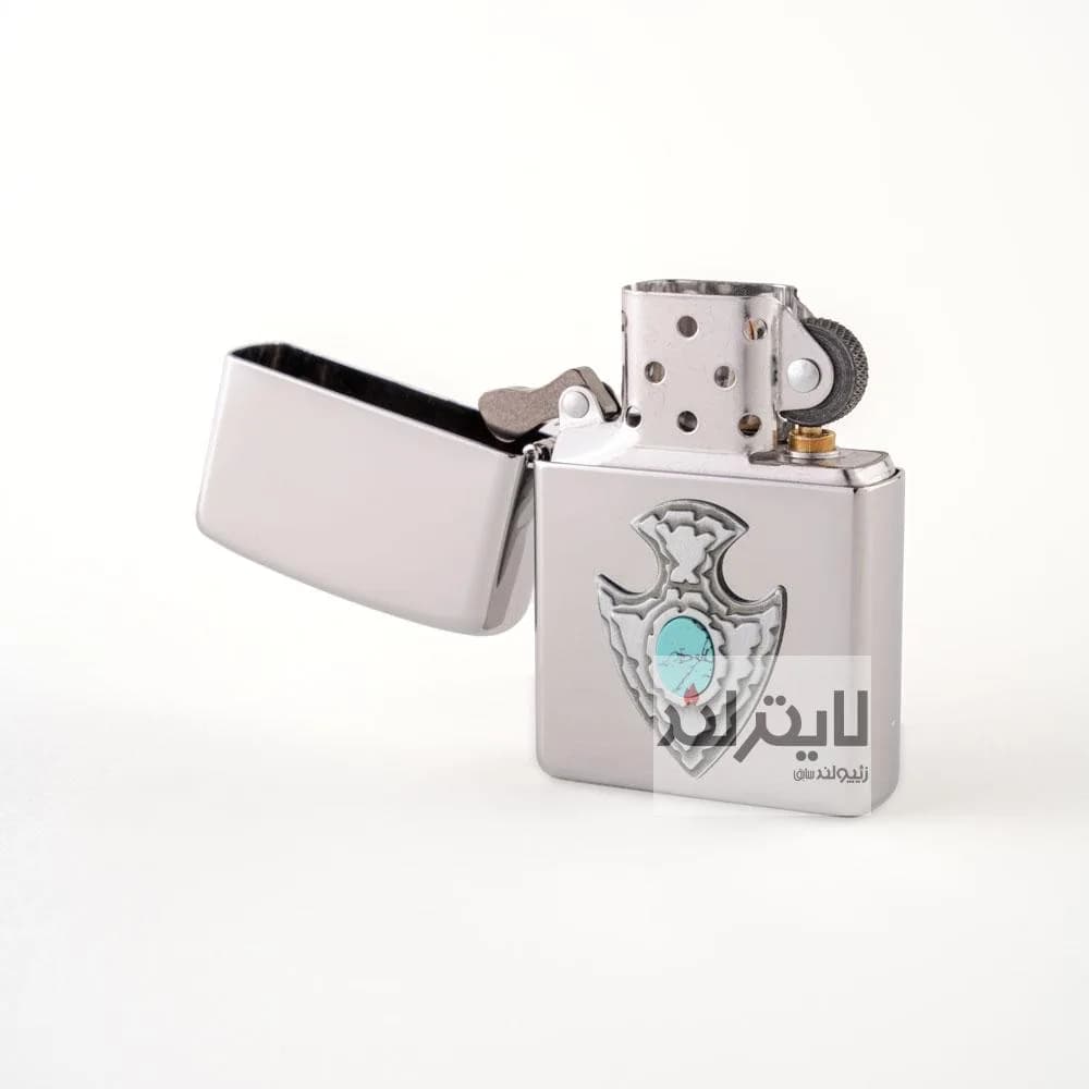 فندک زیپو مدل Turquoise Shield کد 250 — تصویر ۷