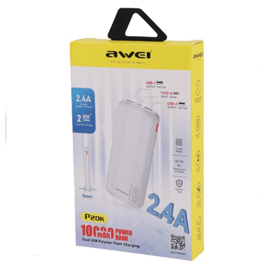 پاوربانک AWEI AW- P20K 10000mah — تصویر ۴