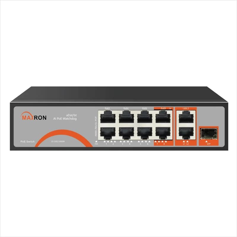 سوییچ شبکه 8 پورت POE مکسرون مدل MSW-3108GFP-2GL-120I — تصویر ۷