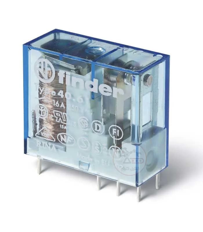 رله فیندر ۱ کنتاکت ۱۶ آمپر ۲۴ ولت DC مدل FINDER 40.61.90.24.0000