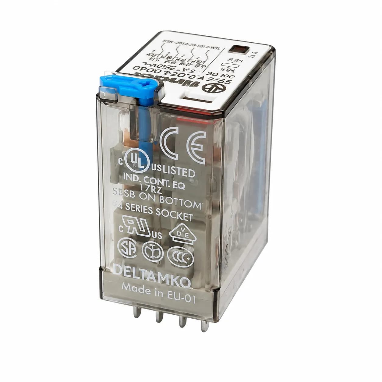 رله فیندر شیشه ای 14 پایه 7 آمپر 24 ولت Finder Relay 55.34924 DC