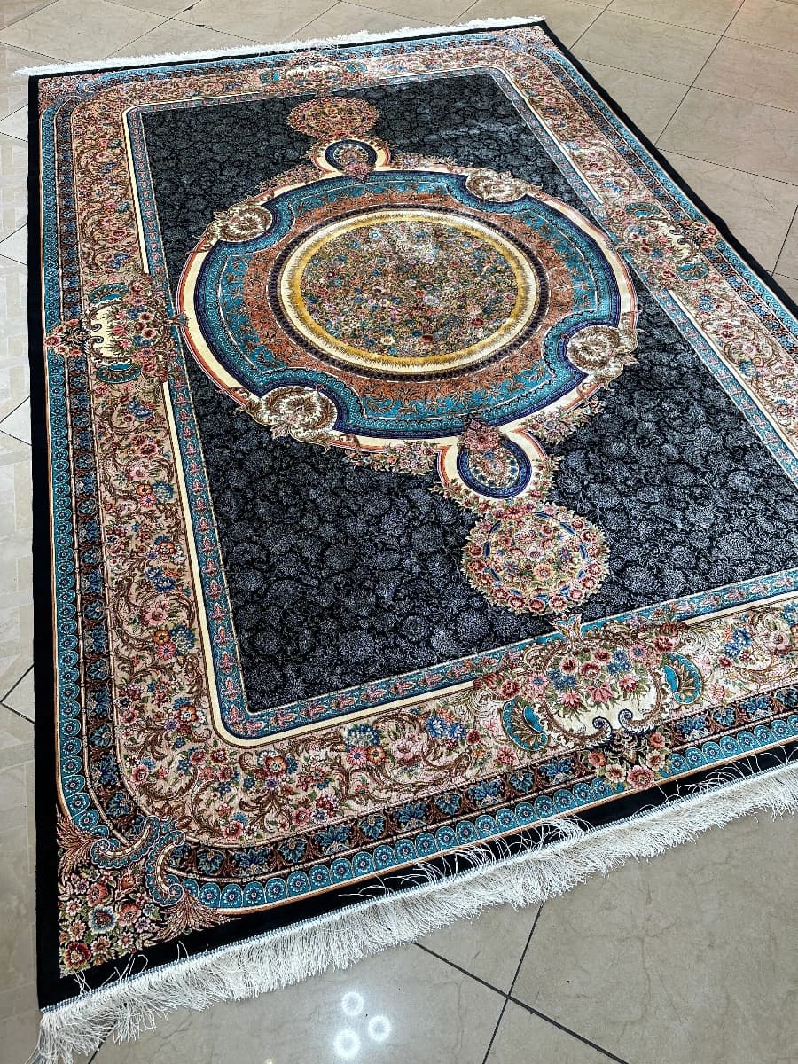 فرش ابریشم طرح فرانسوی کد6666 — تصویر ۲