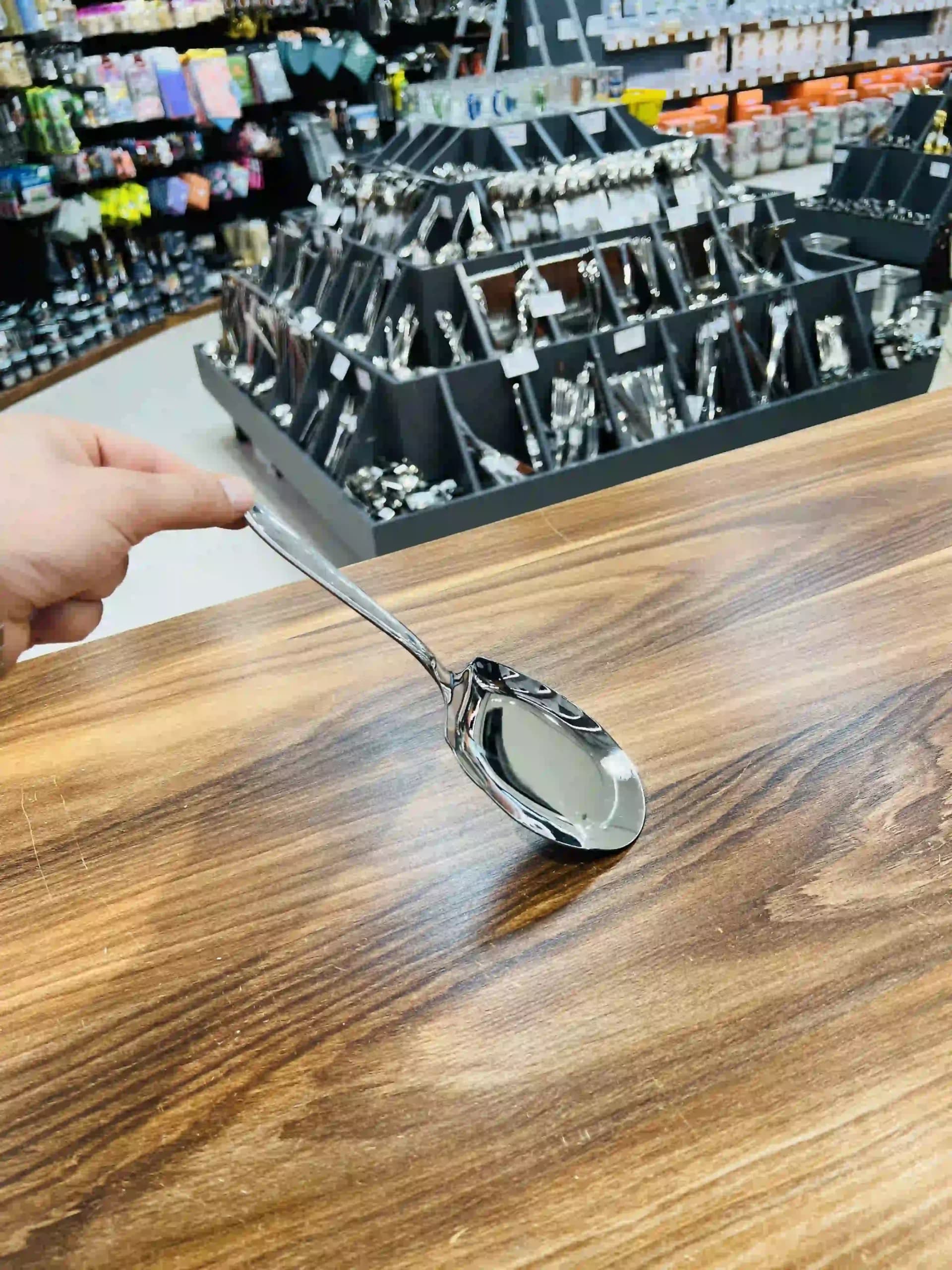 کفگیر دسته کوتاه یونیک SILVER — تصویر ۴
