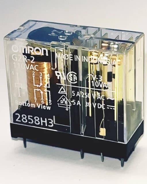 رله امرون 110 ولت 5 آمپر 8 پایه سوزنی|Omron G2R-2 110VAC — تصویر ۲