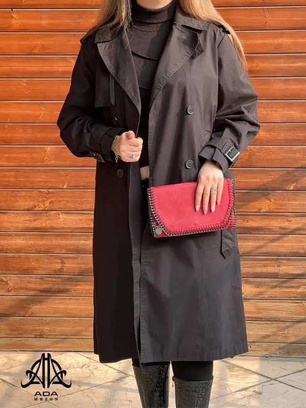 بارانی مشکی ترک سایز بزرگ — تصویر ۲