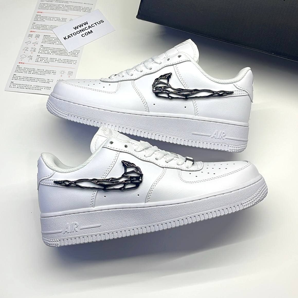 نایک ایرفورس وان مولتن متال سفید مشکی NIKE AIR FORCE 1 MOLTEN METAL — تصویر ۶