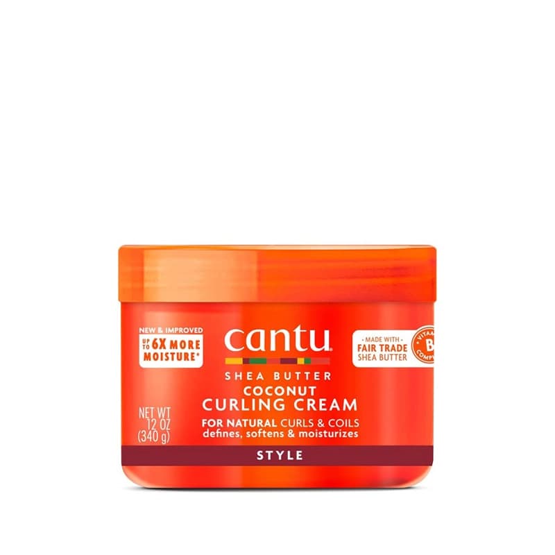 کرم موی فر کانتو Cantu مدل Coconut Curling Cream حاوی نارگیل و شی باتر 340 گرم اورجینال — تصویر ۲