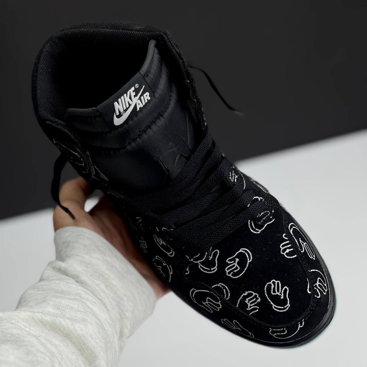 نایک ایر جردن وان ساقدار کاز مشکی NIKE AIR JORDAN 1 HIGH X KAWZ — تصویر ۶