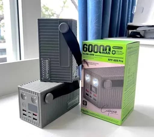پاوربانک 22.5 وات ریمکس مدل RPP-609pro ظرفیت 60000 میلی آمپر ساعت — تصویر ۸