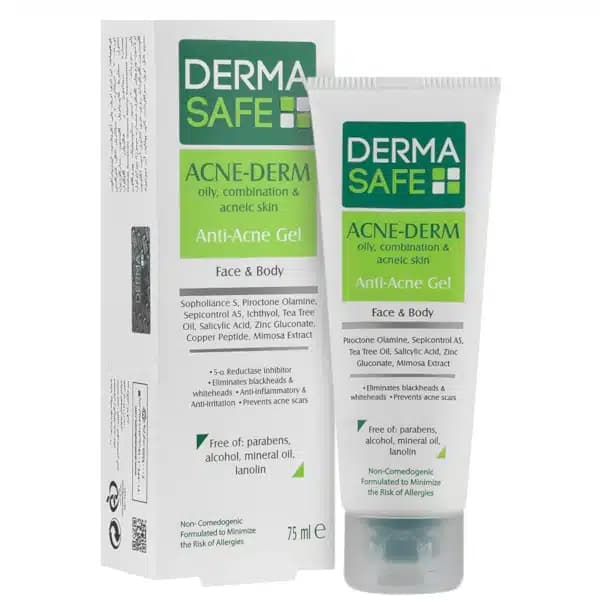 ژل ضد جوش درماسیف مدل Acne Derm حجم ۷۵ میلی لیتر — تصویر ۷