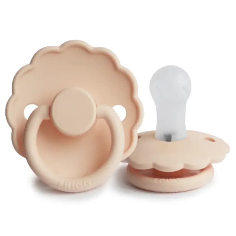پستانک فریگ سیلیکونی سایز 2 گلبرگی رنگ Pink Cream (گلبهی)