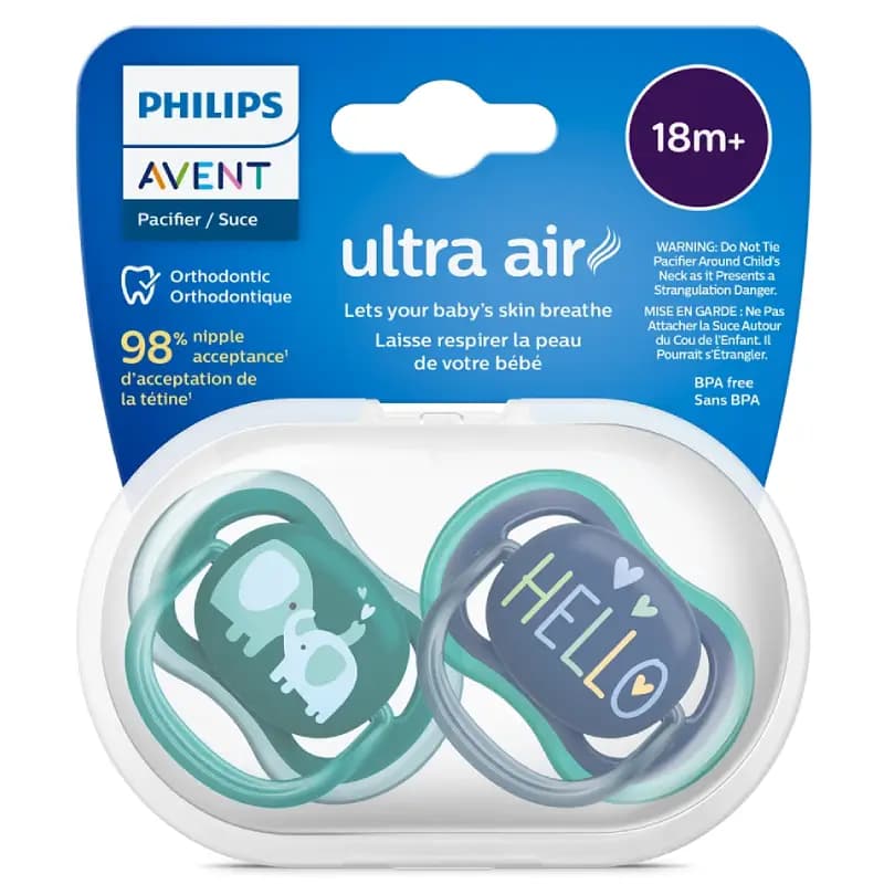 پستانک ارتودنسی اونت 18ماه به بالا UltraAir مدل scf 349/18 — تصویر ۳