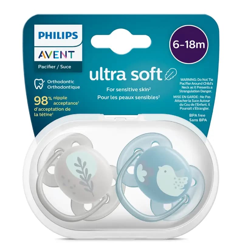 پستانک ارتودنسی اونت 6-18 ماه Ultrasoft مدل scf 091/15