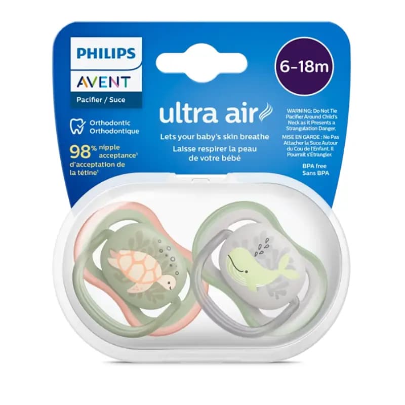 پستانک ارتودنسی اونت 6-18 ماه UltraAir مدل scf 085/60 — تصویر ۳