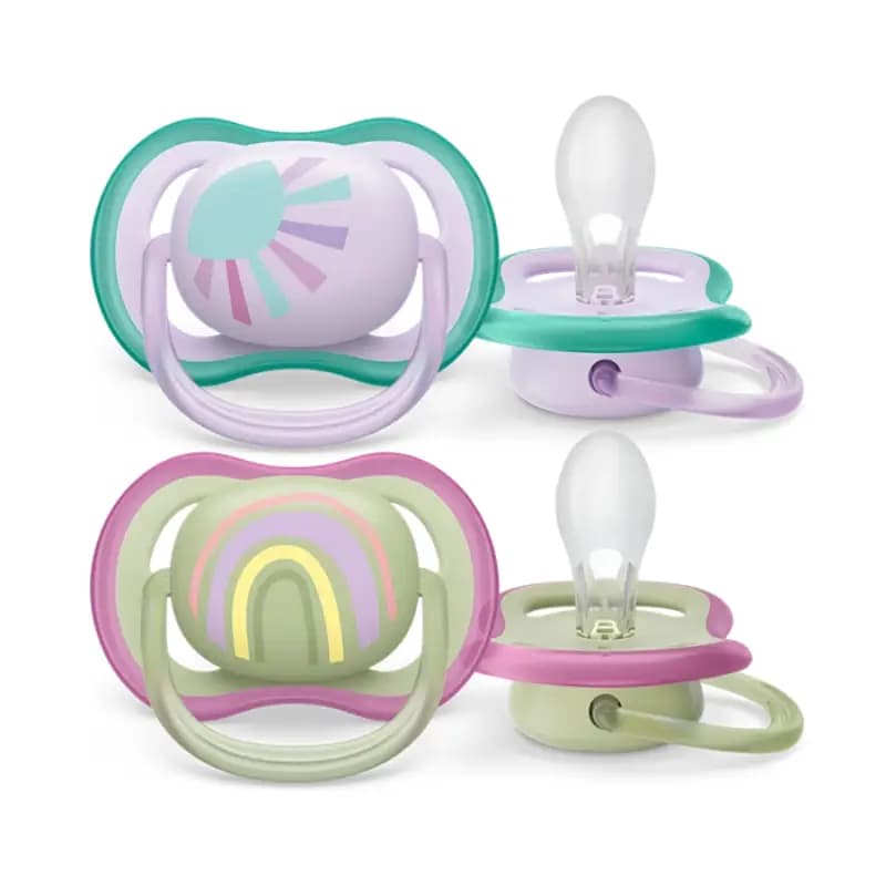 پستانک ارتودنسی اونت 0-6 ماه دخترانه UltraAir مدل scf 085/59 — تصویر ۴
