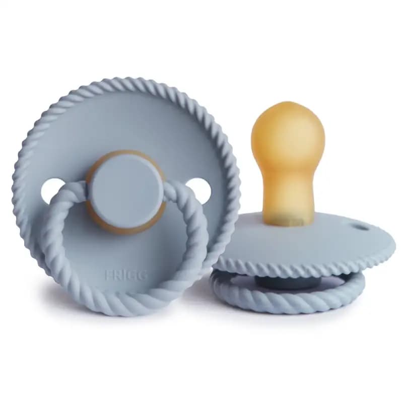 پستانک فریگ لاتکس طنابی سایز 1 رنگ Powder Blue (آبی پاستیلی) — تصویر ۲