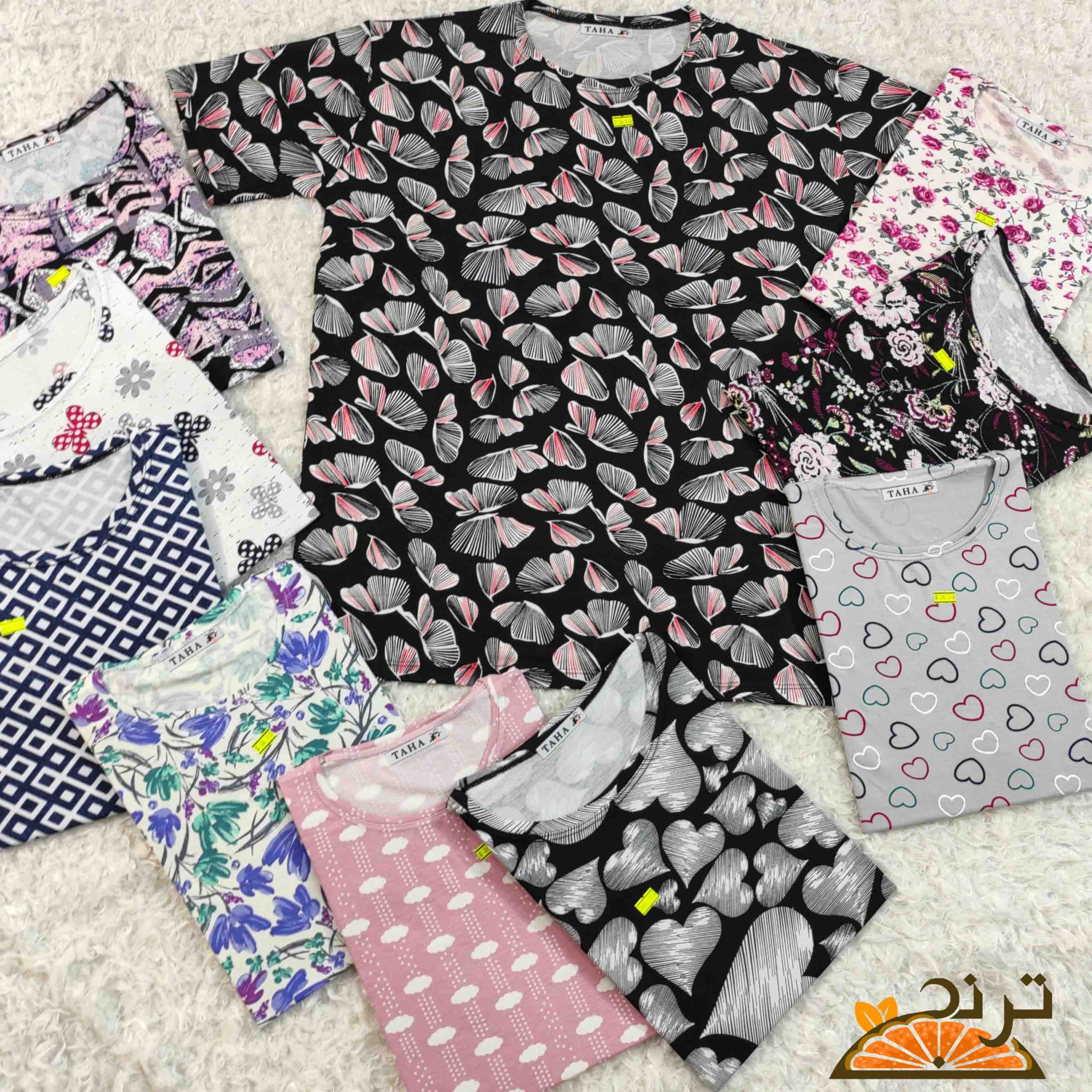 تیشرت طرح دار ویسکوز (سه سایزی) — تصویر ۳
