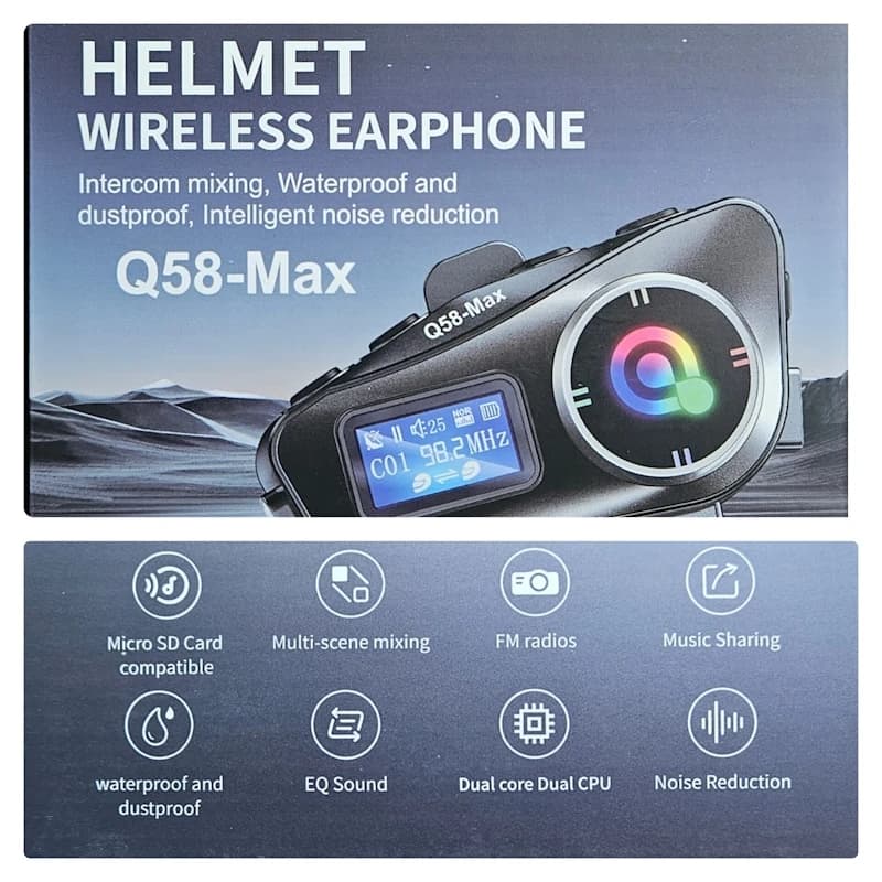 هدست کلاه کاسکت مدل Q58-MAX — تصویر ۱۲