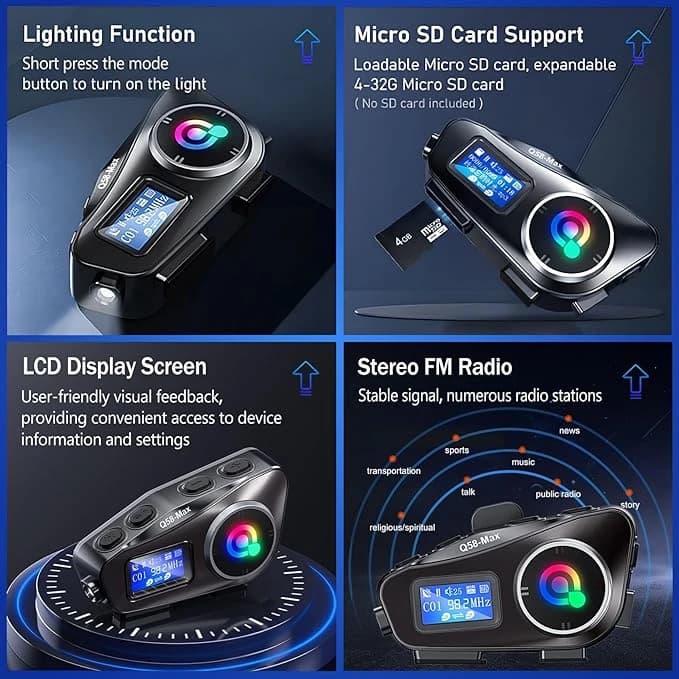 هدست کلاه کاسکت مدل Q58-MAX — تصویر ۱۱