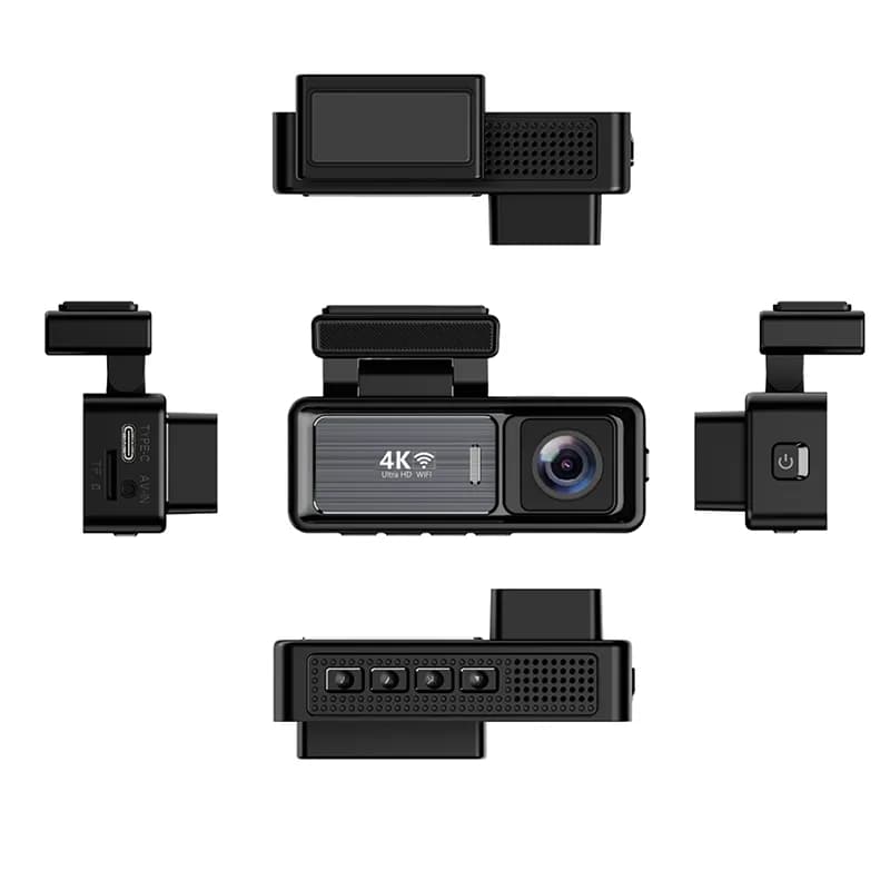 دوربین ثبت وقایع خودرو اتوویژن مدل M6-4K WiFi با دوربین عقب Full HD و کیت برق مستقیم — تصویر ۶
