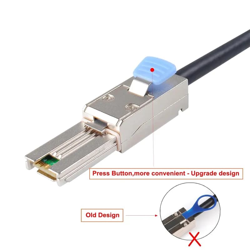 کابل Mini SAS SFF-8088 به چهار پورت SFF-8482 با برق 4 پین مدل SM195 — تصویر ۷