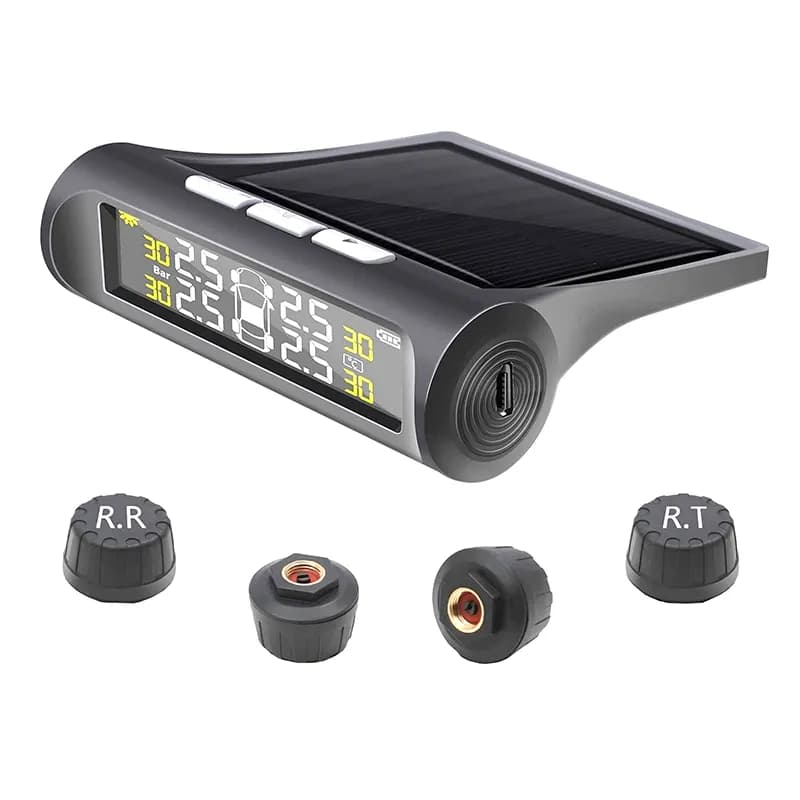 نمایشگر و سنسور فشار باد و دمای لاستیک مدل TPMS — تصویر ۵