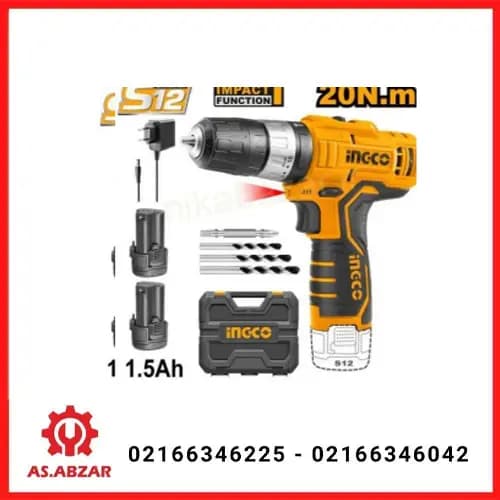 دریل شارژی چکشی 12 ولت دوسرعته اینکو CIDLI12201 — تصویر ۵