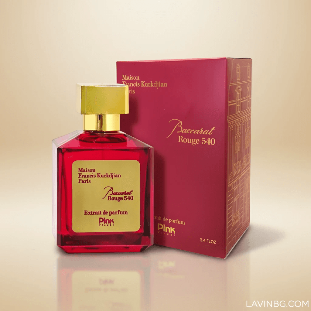 ادوپرفیوم پینک ویژوآل Pink مدل باکارات رژ ۵۴۰ اکستریت Baccarat Rouge 540 Extrait حجم 100 میلی لیتر — تصویر ۲