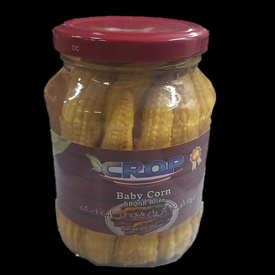 ترشی بچه ذرت گریلشده در آب نمک برند کراپ (CROP) تایلندی 370 گرمی
