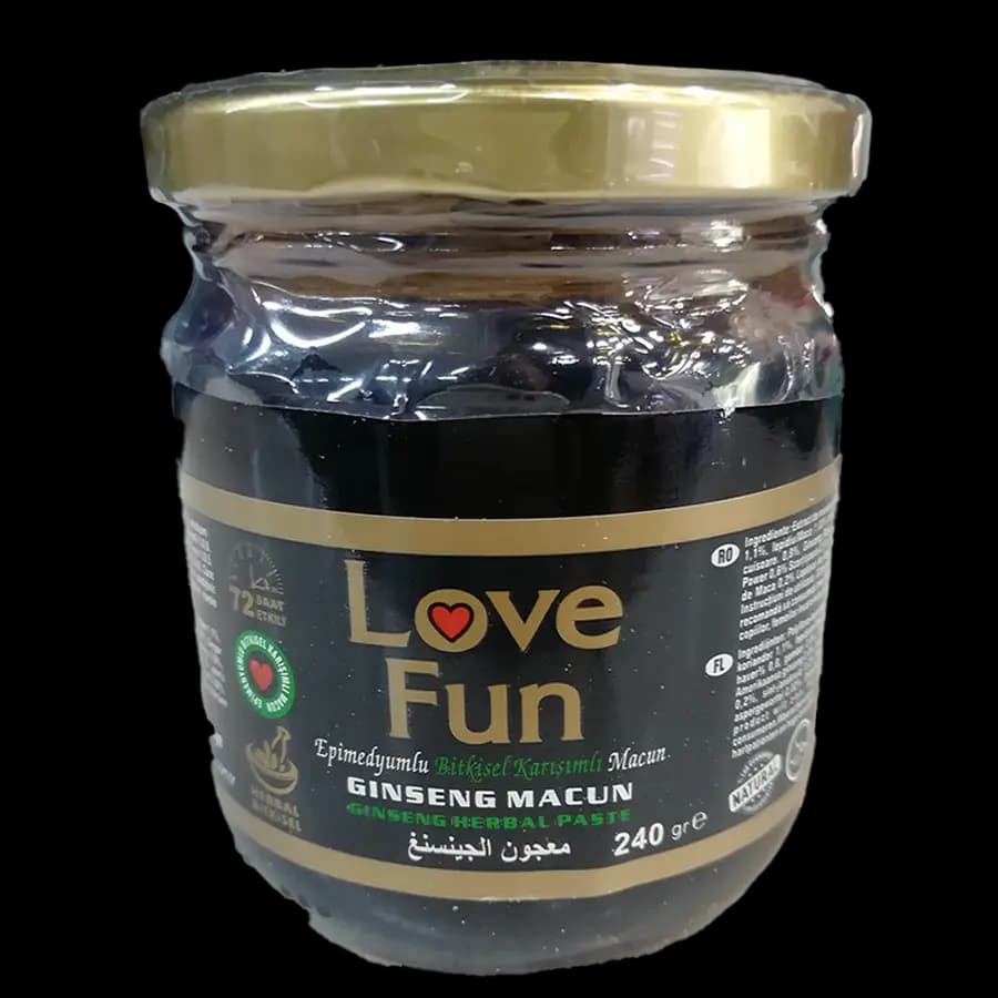 معجون گیاهی جینسینگ و اپیمدیوم Love Fun ساخت ترکیه وزن ۲۴۰ گرم — تصویر ۲