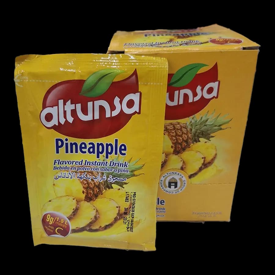 پودر شربت فوری التون سا (Altunsa) طعم آناناس ساشه 9 گرمی بسته 24 عددی