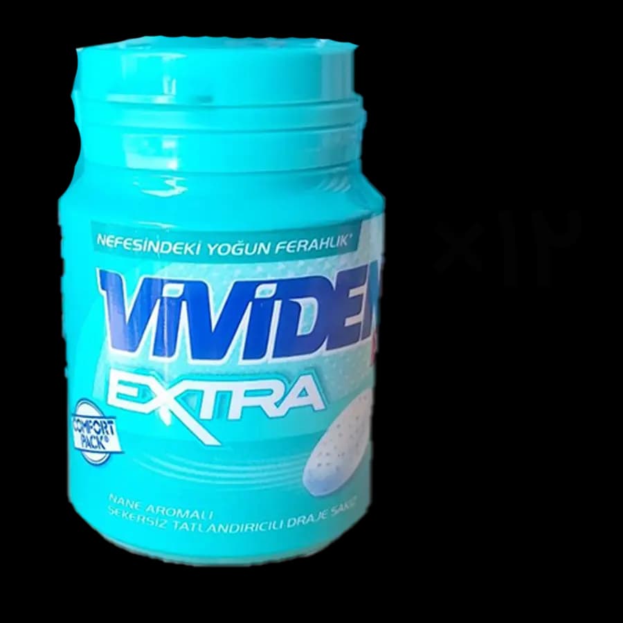 آدامس ویویدنت بدون قند مدل سفید کننده اکسترا (Extra) 63 گرمی طعم نعناع – بسته 12 عددی — تصویر ۴
